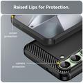 Samsung Galaxy S24 FE Børstet TPU Deksel - Karbonfiber