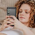 Samsung Galaxy S24 FE Børstet TPU Deksel - Karbonfiber