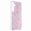 Samsung Galaxy S24 Glitter Flakes TPU-deksel - Rosa