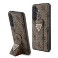 Samsung Galaxy S24 Guess 4G Grip Stand Triangle Logo etui - brun
