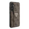 Samsung Galaxy S24 Guess 4G Grip Stand Triangle Logo etui - brun