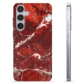Samsung Galaxy S24+ TPU-deksel - Rød Marmor
