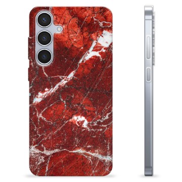 Samsung Galaxy S24+ TPU-deksel - Rød Marmor