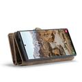 Samsung Galaxy S24 Ultra Caseme 008 2-i-1 Multifunksjonell Lommebok-deksel - Brun