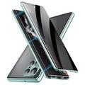 Samsung Galaxy S24 Ultra Magnetisk Deksel med Herdet Glass - Privacy - Grønn
