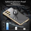 Samsung Galaxy S24 Ultra Magnetisk Deksel med Herdet Glass - Privacy - Lys Lilla