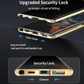 Samsung Galaxy S24 Ultra Magnetisk Deksel med Herdet Glass - Privacy - Sølv