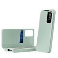 Samsung Galaxy S24 Ultra Smart Clear View Flip-etui med kortspor - lysegrønn