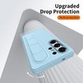 Samsung Galaxy S24 Ultra Smart hybrid-deksel med stående grep - Blå