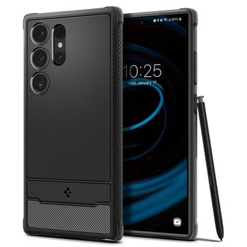 Samsung Galaxy S24 Ultra Spigen Rugged Armor TPU-deksel - Svart