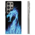 Samsung Galaxy S24 Ultra TPU-deksel - Blå Flamme Drage