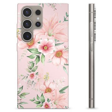 Samsung Galaxy S24 Ultra TPU-deksel - Akvarell Blomster