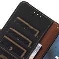 Samsung Galaxy S24 Lommebok-deksel i Lær med RFID - Svart