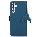 Samsung Galaxy S24 Lommebok-deksel i Lær med RFID - Blå