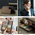 Samsung Galaxy S24+ Caseme C22-etui RFID-kortlommebok - Brun
