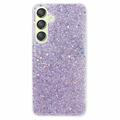 Samsung Galaxy S24+ Glitter Flakes TPU-deksel - Lilla