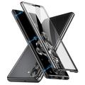Samsung Galaxy S24+ Magnetic Deksel med Herdet Glass - Svart