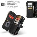 Samsung Galaxy S25 Edge Caseme C30 Multifunksjonell Lommebok-deksel - Svart