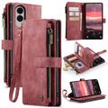 Samsung Galaxy S25 Edge Caseme C30 Multifunksjonell Lommebok-deksel - Rød