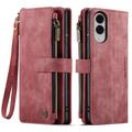 Samsung Galaxy S25 Edge Caseme C30 Multifunksjonell Lommebok-deksel - Rød