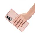 Samsung Galaxy S25 Edge Dux Ducis Skin Pro Flip-deksel - Rosa