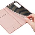 Samsung Galaxy S25 Edge Dux Ducis Skin Pro Flip-deksel - Rosa