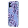 Samsung Galaxy S25 Edge TPU-deksel med blomstermønster - Blåregn