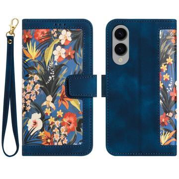 Samsung Galaxy S25 Edge Blomstrete lommebokveske med kortspor