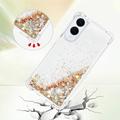 Samsung Galaxy S25 Edge Glitter Quicksand TPU-deksel - Gullhjerter