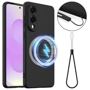 Samsung Galaxy S25 Edge Liquid Silikondeksel - MagSafe-kompatibel - Svart