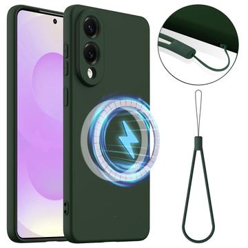 Samsung Galaxy S25 Edge Liquid Silikondeksel - MagSafe-kompatibel - Mørkegrønn