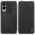 Samsung Galaxy S25 Edge Nillkin Qin Pro Flip-deksel - Svart