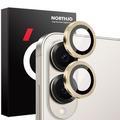 Samsung Galaxy S25 Edge Northjo kameralinsebeskyttelsessett - gull