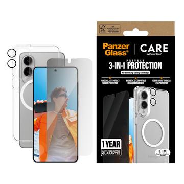Samsung Galaxy S25 Edge PanzerGlass Care Flagship 3-i-1 personvernpakke - Klar