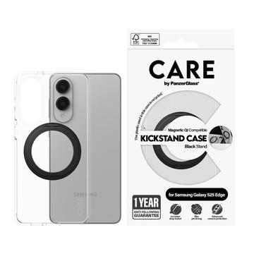 Samsung Galaxy S25 Edge PanzerGlass Care Kickstand-deksel - MagSafe-kompatibel - Klar / Svart