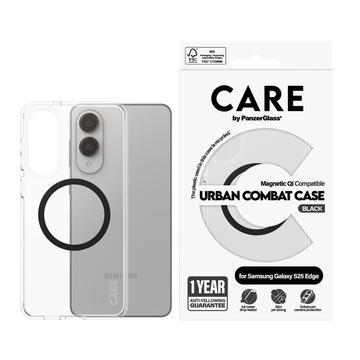 Samsung Galaxy S25 Edge PanzerGlass Care Transparent Urban Combat Deksel- MagSafe-kompatibel - Svart