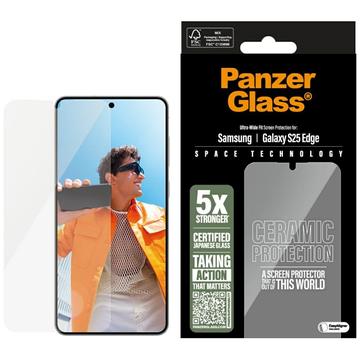 Samsung Galaxy S25 Edge PanzerGlass Ceramic Protection Ultra-Wide Fit EasyAligner Beskyttelsesglass - 9H - Gjennomsiktig