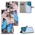 Samsung Galaxy S25 Edge Style Series Lommebok-deksel - Blå Sommerfugl