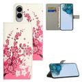 Samsung Galaxy S25 Edge Style Series Lommebok-deksel - Rosa Blomster