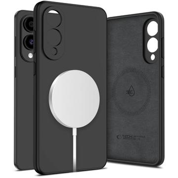 Samsung Galaxy S25 Edge Tech-Protect flytende silikon-deksel - MagSafe-kompatibel - Svart