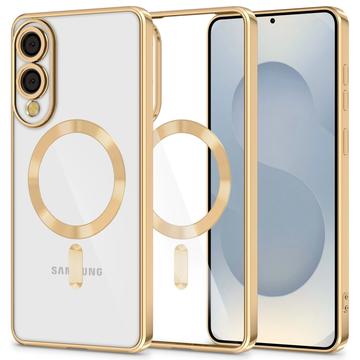 Samsung Galaxy S25 Edge Tech-Protect MagFlex-deksel - MagSafe-kompatibelt - Klar / Gull