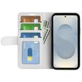 Samsung Galaxy S25 Edge Lommebok-deksel med Magnetisk Lukning - Hvit
