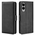 Samsung Galaxy S25 Edge lommebokveske med magnetisk lukking - kalvestruktur - svart