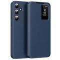 Samsung Galaxy S25 FE Smart Clear View Flip-etui med kortspor - Safir