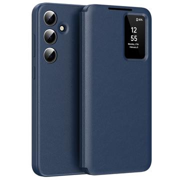 Samsung Galaxy S25 FE Smart Clear View Flip-etui med kortspor - Safir