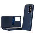 Samsung Galaxy S25 FE Smart Clear View Flip-etui med kortspor - Safir