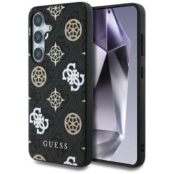 Samsung Galaxy S25 Guess 4G Printed Colored Peony Pattern MagSafe-deksel - svart