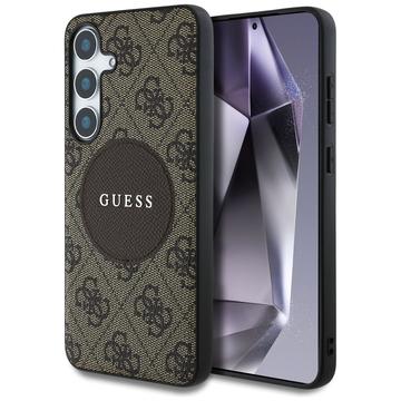 Samsung Galaxy S25 Guess 4G Round Patch Classic Logo-deksel - MagSafe-kompatibel