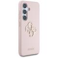 Samsung Galaxy S25 Guess Big 4G Logo Bottom Script Silikon-deksel - Rosa
