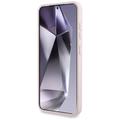 Samsung Galaxy S25 Guess Big 4G Logo Bottom Script Silikon-deksel - Rosa
